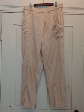 BCBG Pale Peach/Tan Harem Faux Wrap Style Pants- L